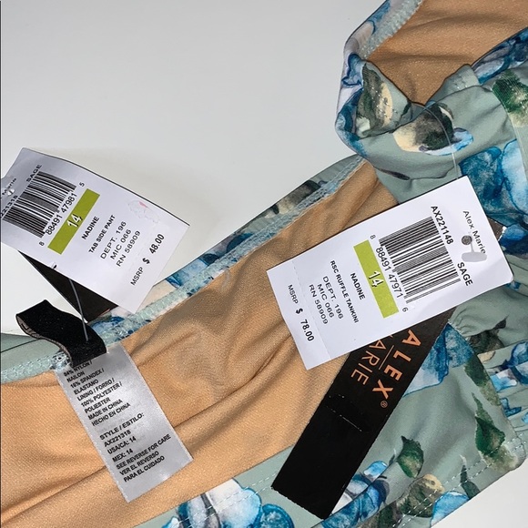 Alex Marie Tankini Bikini Set New Top and Bottom - Picture 8 of 8